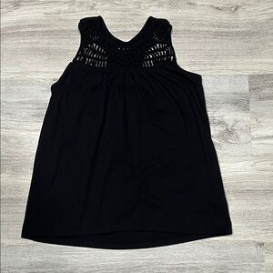 Kid's Old Navy Black Crochet Detail Tank Top